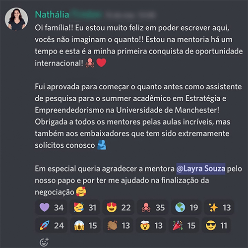 Depoimento de aluno 1
