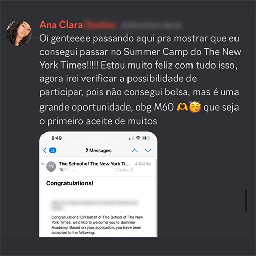Depoimento de aluno 10