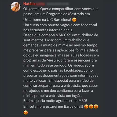 Depoimento de aluno 12